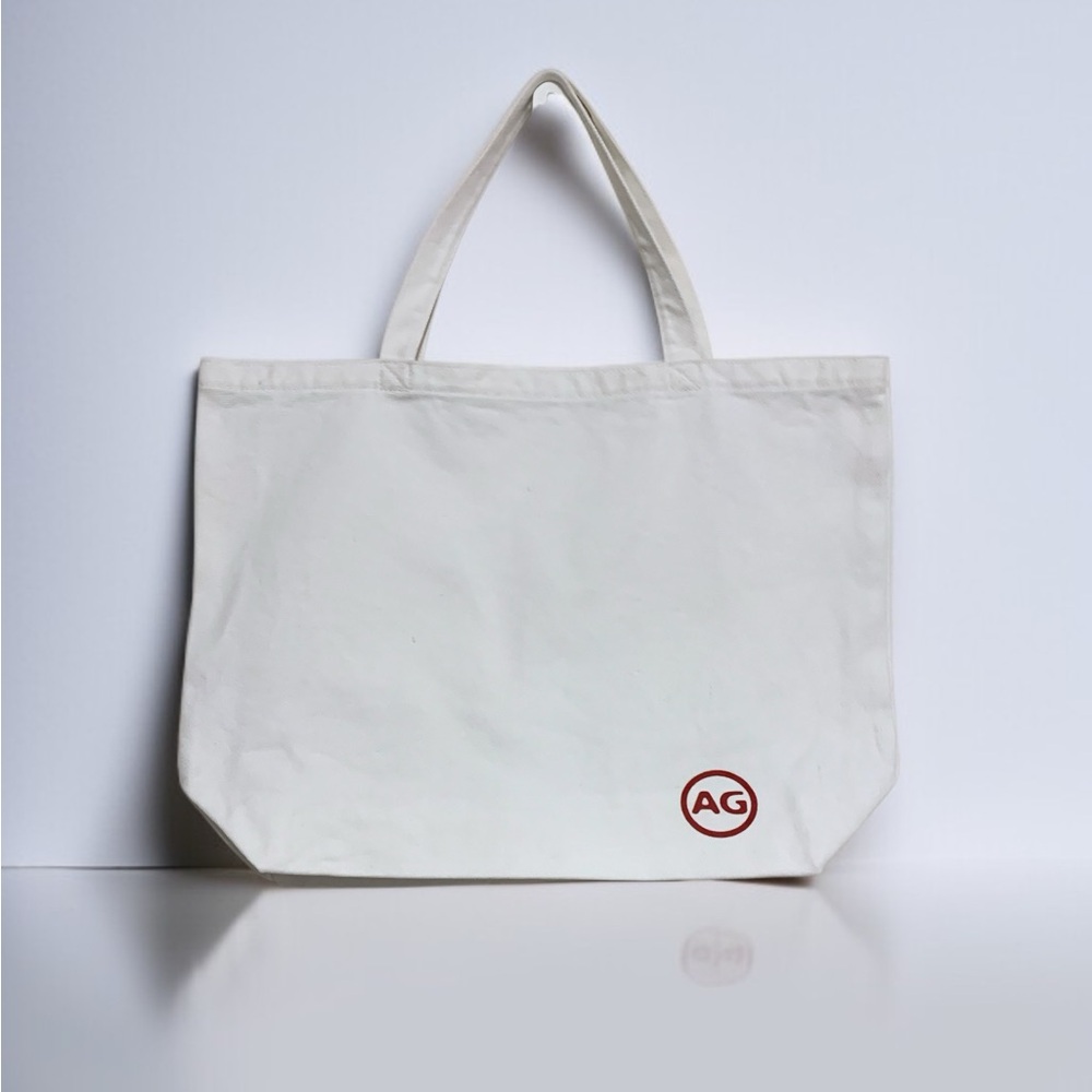 Ag Adriano Goldschmied White Canvas Tote Bag